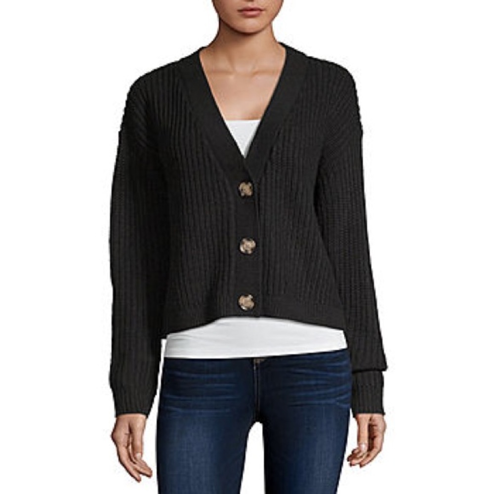 V-Neck Long Sleeve Cardigan